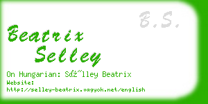 beatrix selley business card